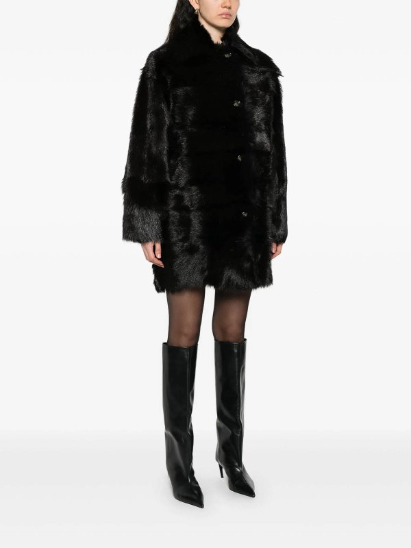 The Best Shops ALBERTA FERRETTI: leather coats - Mutton