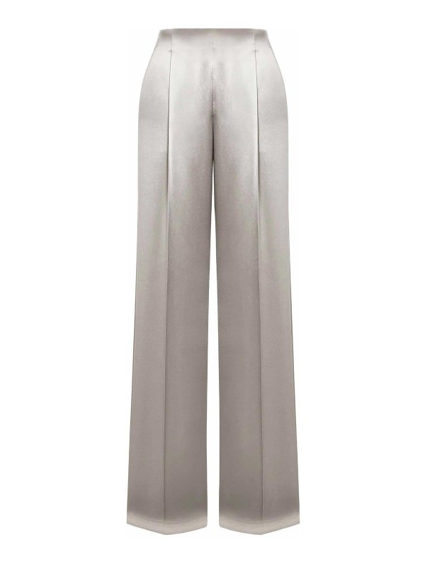 ALBERTA FERRETTI: Pantalons casual - Pantalons Décontractés - Gris Clair