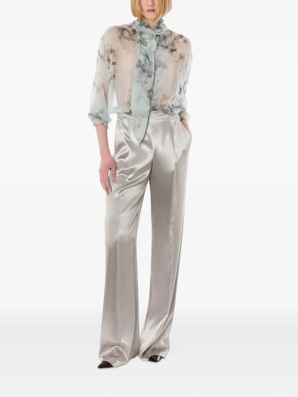 ALBERTA FERRETTI: Pantalons casual online - Pantalons Décontractés - Gris Clair