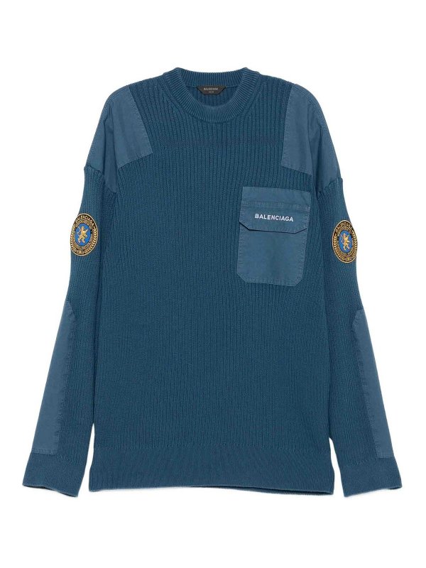 BALENCIAGA: crew necks - Military Sweater