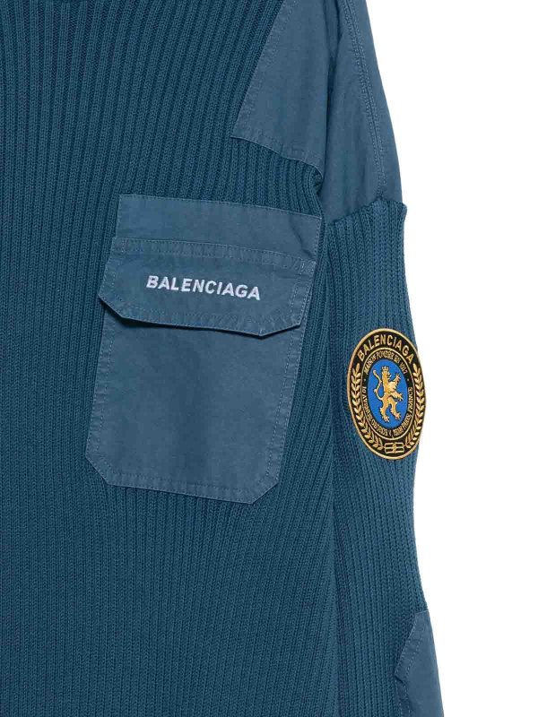 The Best Shops BALENCIAGA: crew necks - Military Sweater