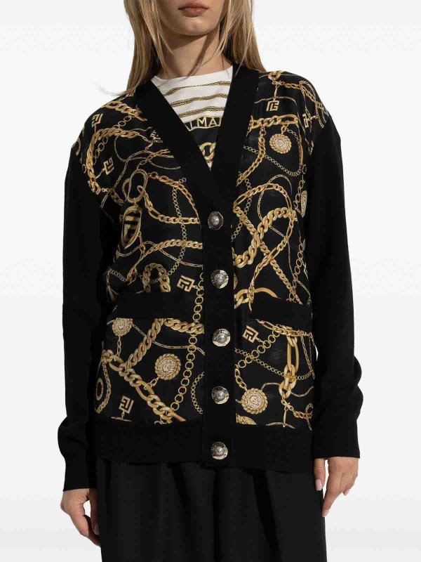The Best Shops Balmain: cardigans - Oversized Mid-Length