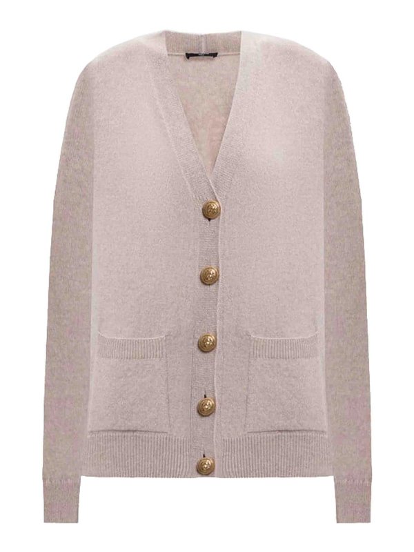 Balmain: Cardigans - Cardigan - Beige