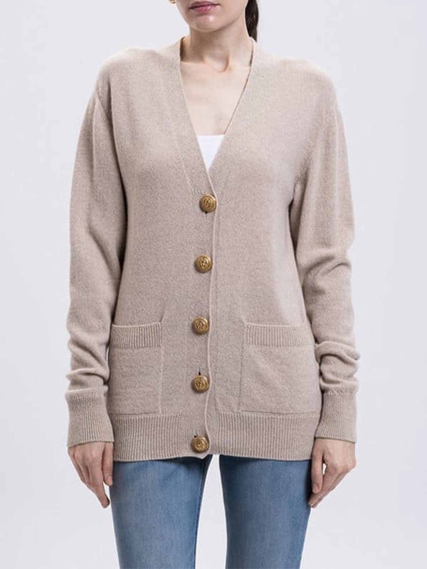 Balmain: Cardigans online - Cardigan - Beige