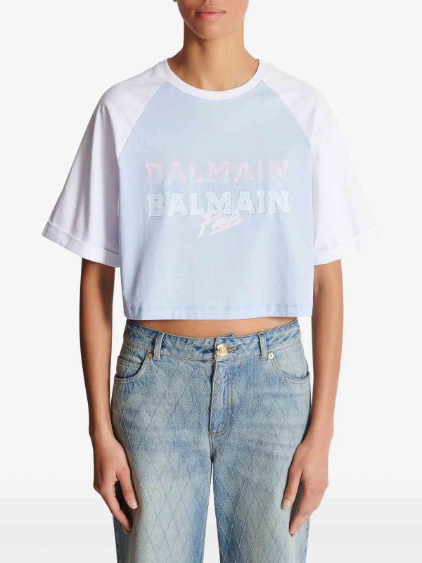 The Best Shops Balmain: Cropped Ss T-Shirt