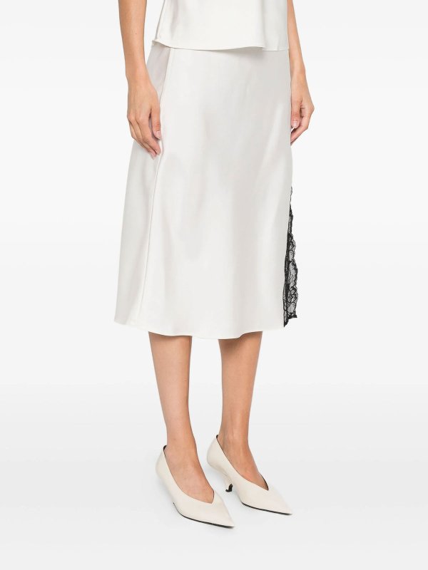 The Best Shops CALVIN KLEIN: ニーレングススカート＆ミディ丈 - 膝丈/ミディスカート - 白