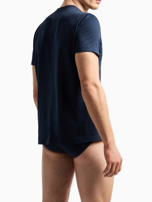 The Best Shops GIORGIO ARMANI: t-shirts - T-Shirt Girocollo In Cotone Asv