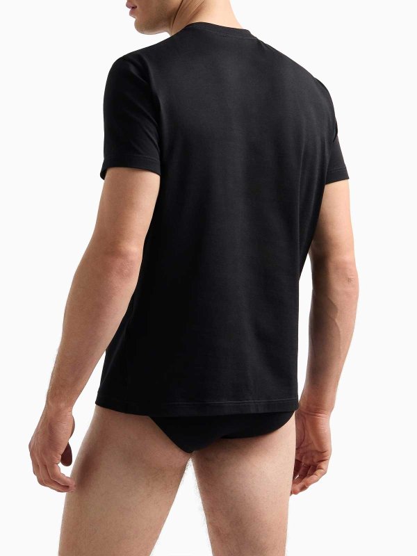 The Best Shops GIORGIO ARMANI: t-shirts - T-Shirt Girocollo In Cotone Asv