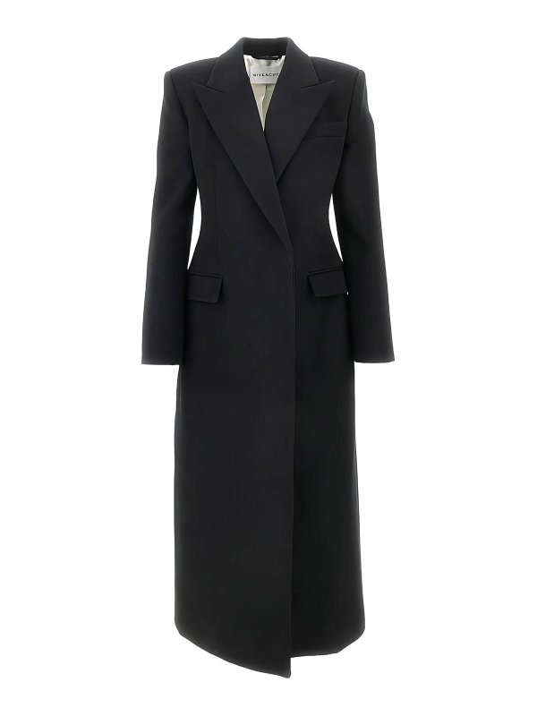 GIVENCHY: knee length coats - Double Breasted Coat