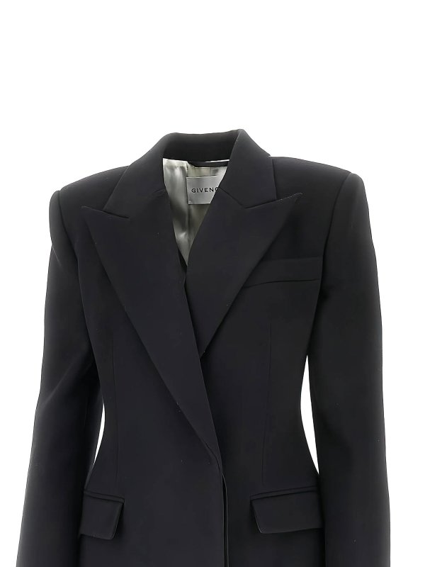 GIVENCHY: knee length coats online - Double Breasted Coat