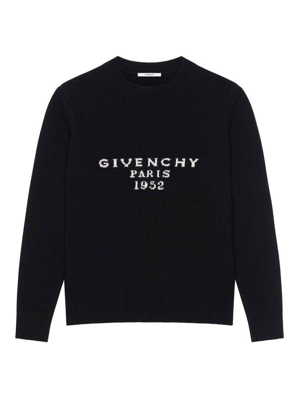 GIVENCHY: Suéteres con cuello pico - Suéter Cuello Redondo - Negro