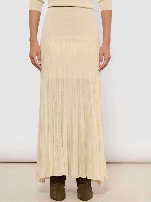 ISABEL MARANT: ニーレングススカート＆ミディ丈 online - 膝丈/ミディスカート - ライトベージュ