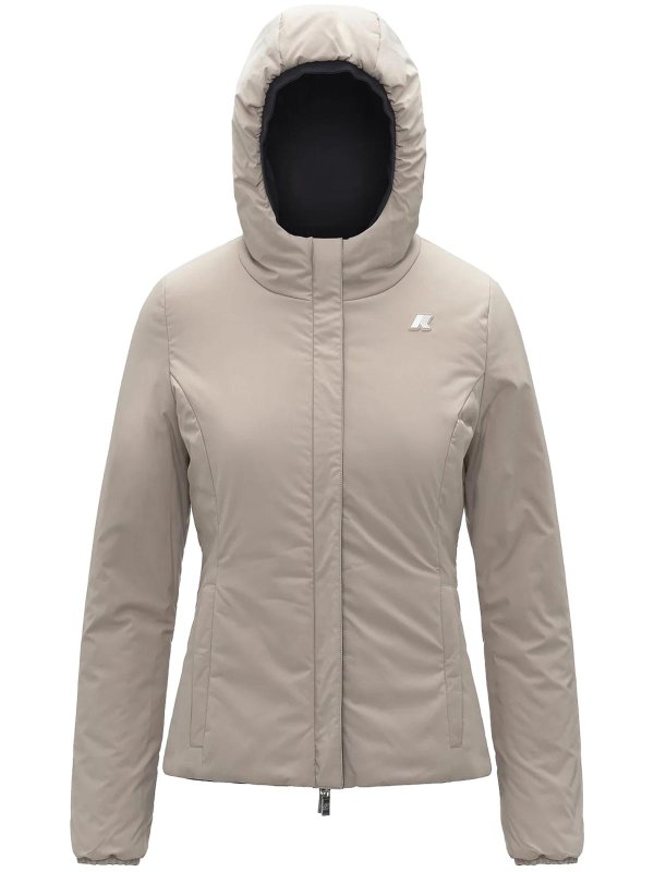 K-WAY: Lange Daunenmäntel online - Daunenmantel - Beige