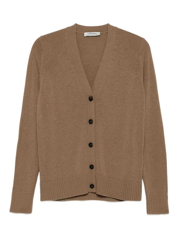 S MAX MARA: Cárdigans - Cárdigan - Camel