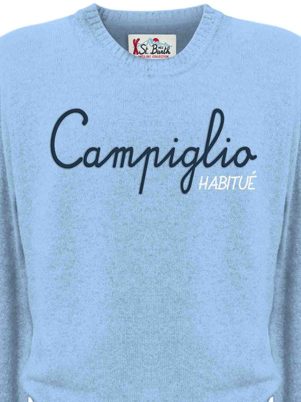 MC2 SAINT BARTH: Strickpullover mit Rundhalsausschnitt online - Rundhalspullover - Hellblau