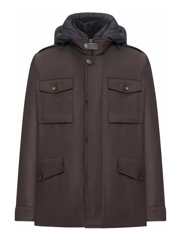 MOORER: ダウン・ハイテクジャケット - ダウンジャケット - ブラウン