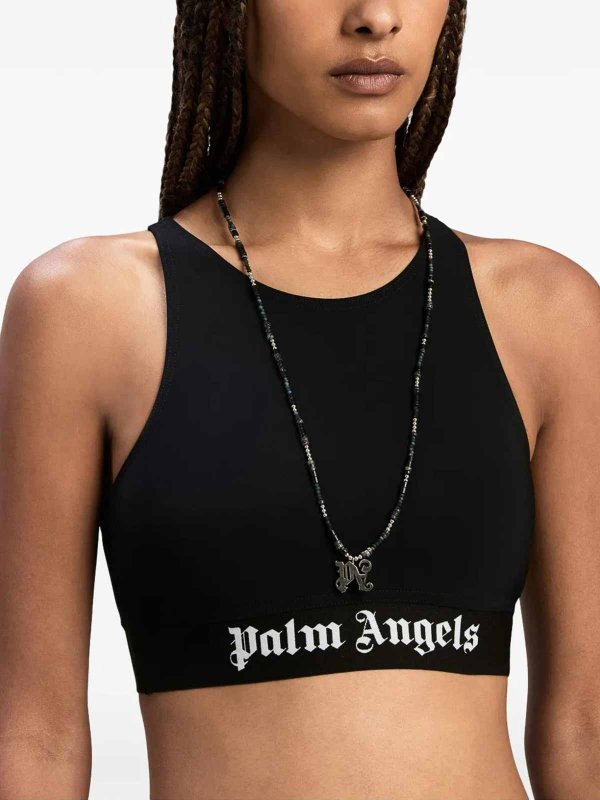 The Best Shops Palm Angels: トップ/タンクトップ - 黒