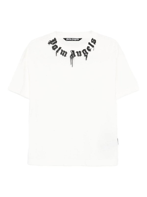 Palm Angels: T-shirts - T-Shirt - Creme