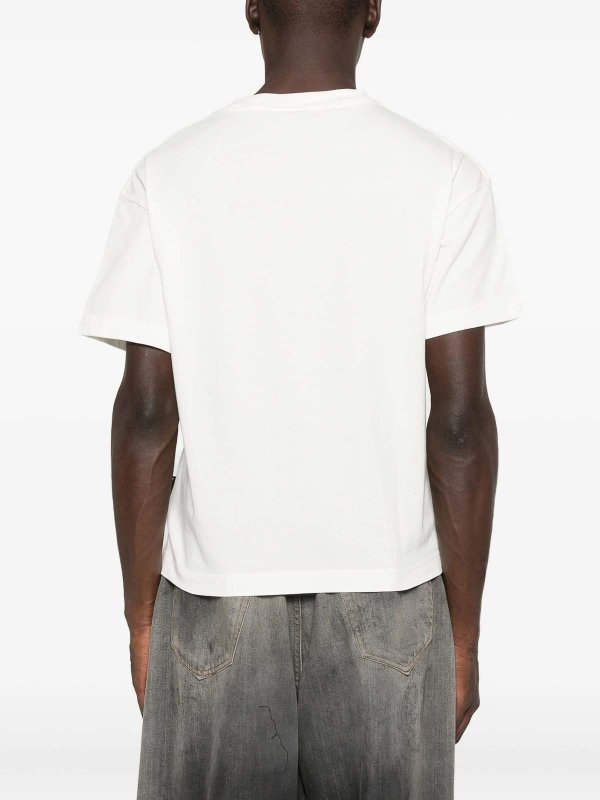 The Best Shops Palm Angels: T-shirts - T-Shirt - Creme