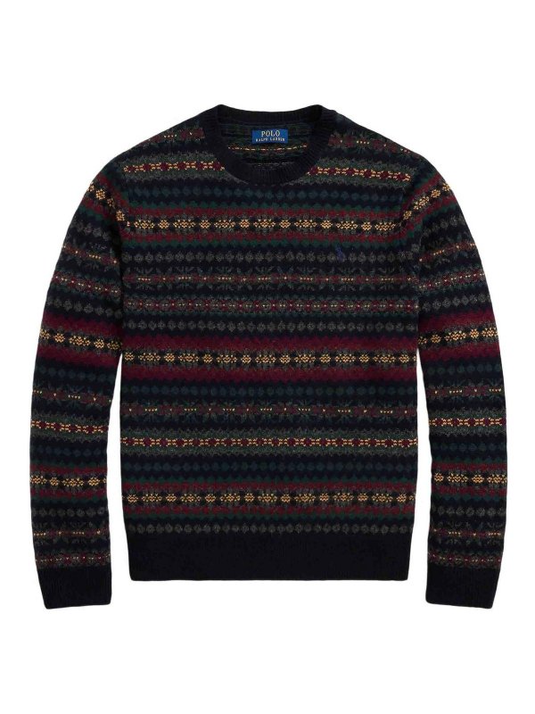 POLO RALPH LAUREN: Pull col rond - Pull Col Rond - Bleu Foncé