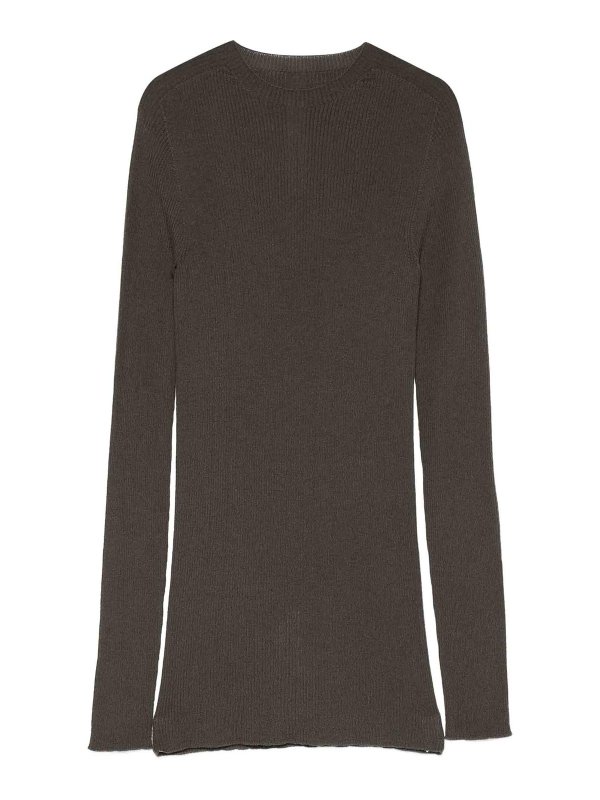 RICK OWENS: crew necks - Ribbed Round Neck