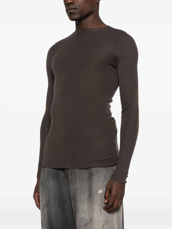 The Best Shops RICK OWENS: crew necks - Ribbed Round Neck
