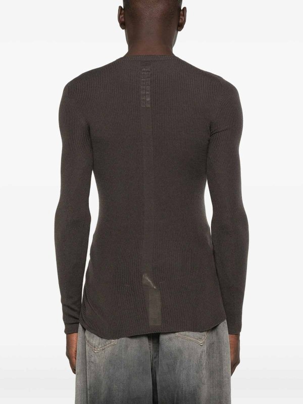 Ribbed Round Neck shop online: RICK OWENS
