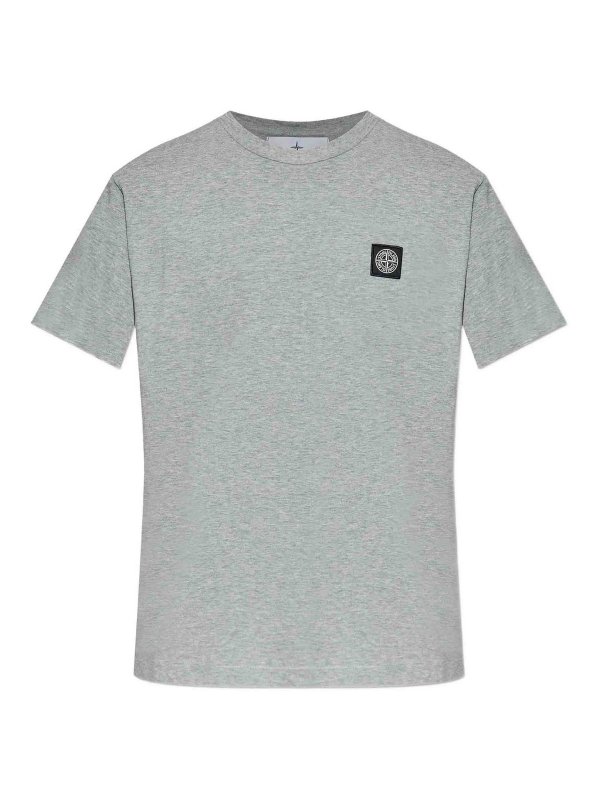 STONE ISLAND: T-shirts - T-Shirt - Silber