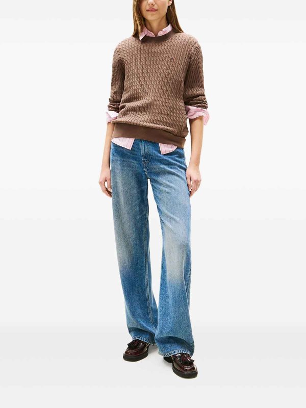 TOMMY HILFIGER: crew necks online - Fine cable