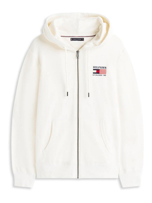 TOMMY HILFIGER: Sweatshirts & Pulls - Sweat-Shirts - Blanc