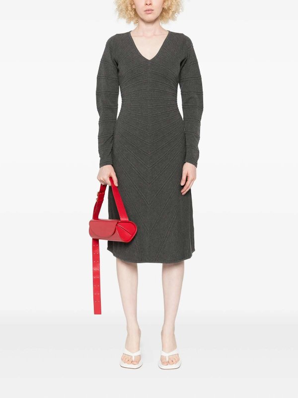 TWINSET: ニーレングスドレス online - 膝丈ドレス - グレー