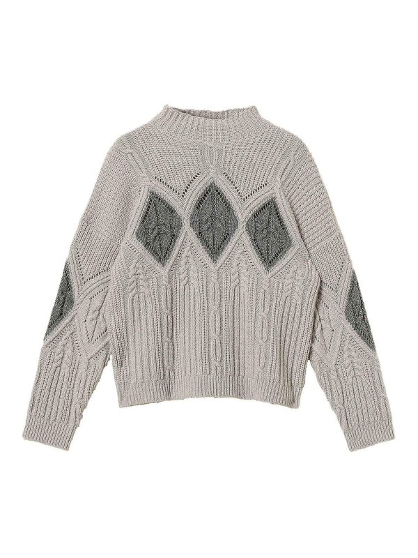 TWINSET: Pull col rond - Pull Col Rond - Gris