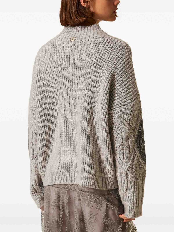 TWINSET buy online Pull Col Rond - Gris