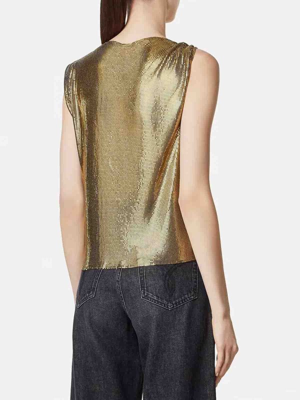 The Best Shops VERSACE: blouses - Metallic network blouse