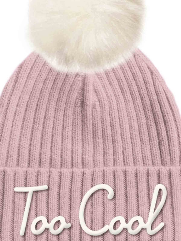 MC2 SAINT BARTH: cappelli online - Cappuccio a maglia con pon pon