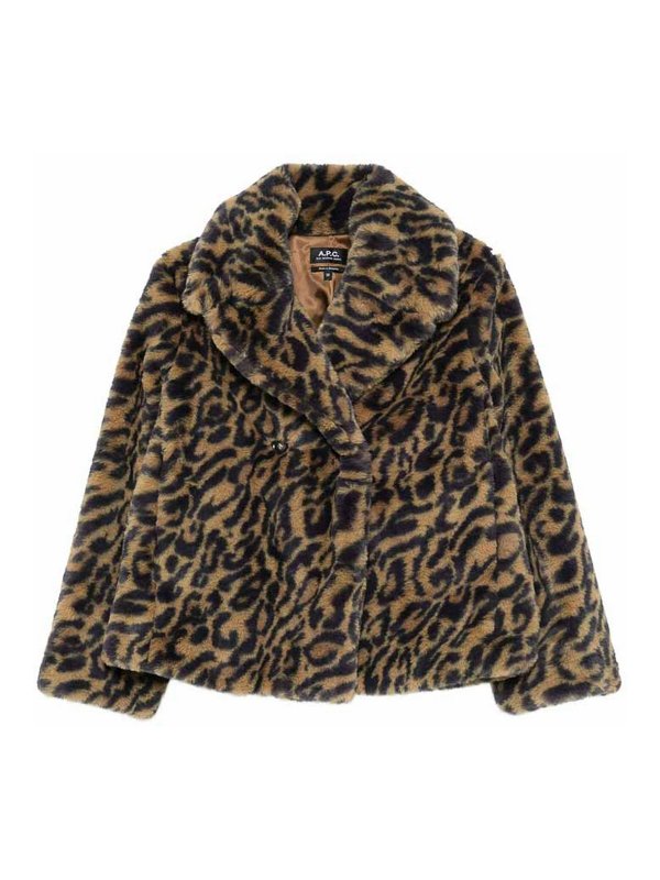 A.P.C.: 毛皮＆シアリングコート - 毛皮/ムートンコート - ブラウン