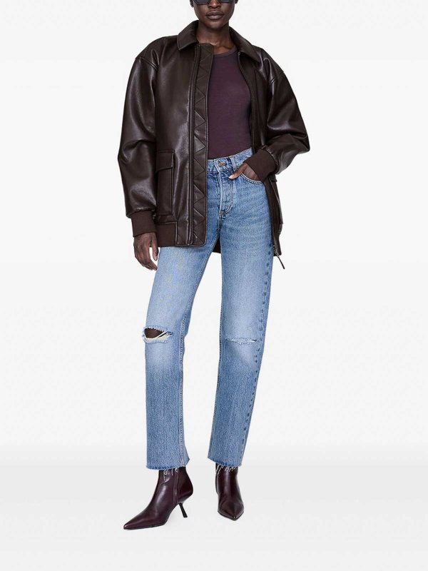 ANINE BING: レザーコート online - レザーコート - ブラウン