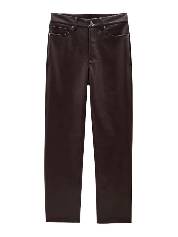 ANINE BING: leather trousers - Pants