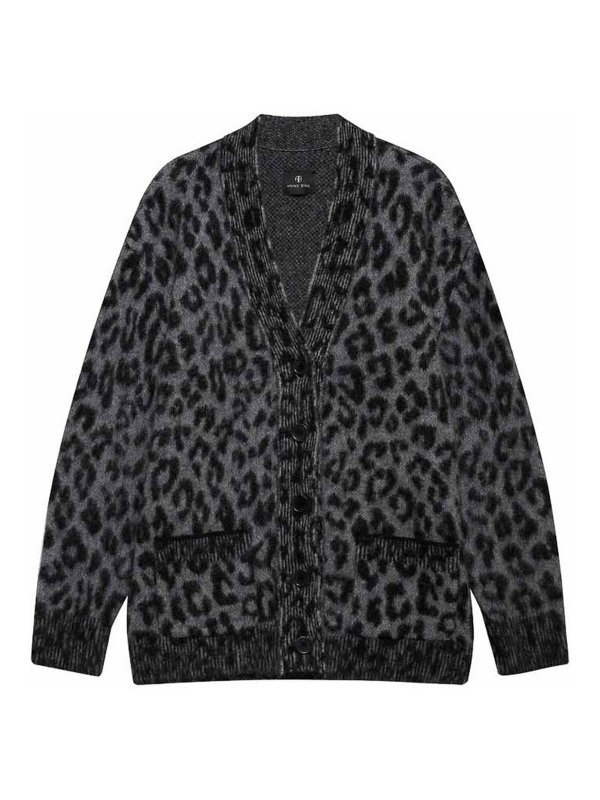 ANINE BING: Pull col rond - Pull Col Rond - Gris