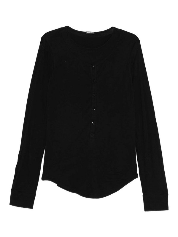 ANN DEMEULEMEESTER: クルーネック - クルーネック - 黒