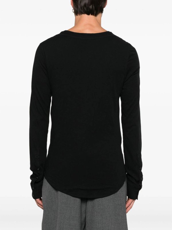 The Best Shops ANN DEMEULEMEESTER: クルーネック - クルーネック - 黒