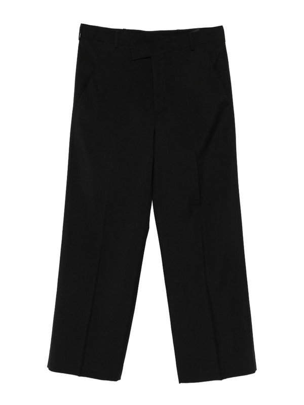 ANN DEMEULEMEESTER: カジュアルトラウザー - カジュアルパンツ - 黒