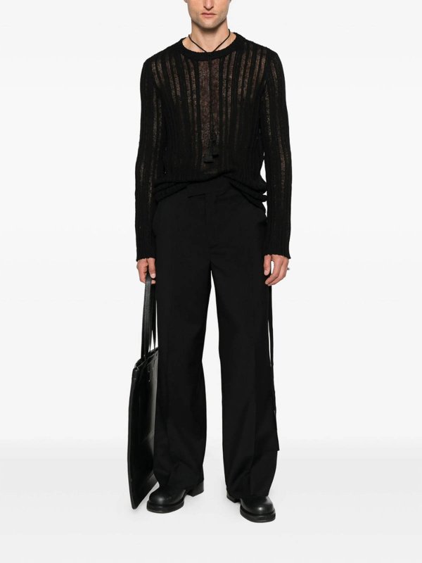 ANN DEMEULEMEESTER: カジュアルトラウザー online - カジュアルパンツ - 黒