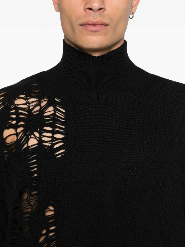Pull Col Rond - Noir shop online: ANN DEMEULEMEESTER