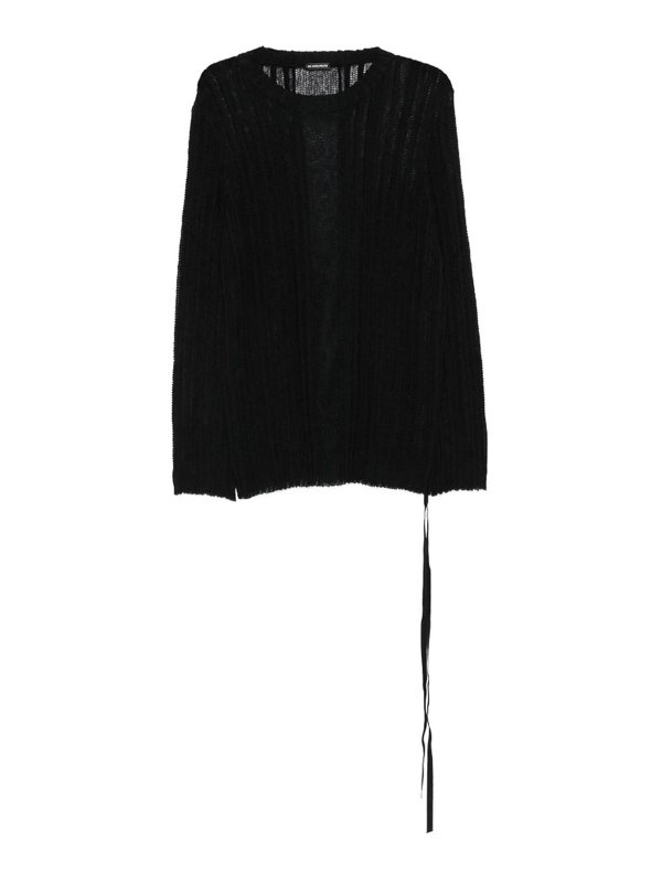 ANN DEMEULEMEESTER: Pull col rond - Pull Col Rond - Noir