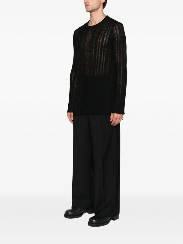 Pull Col Rond - Noir shop online: ANN DEMEULEMEESTER