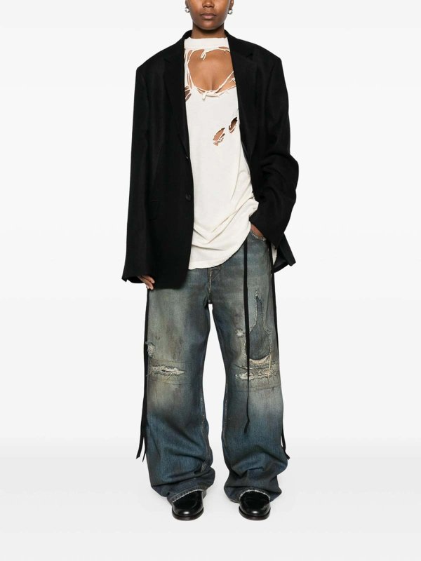 ANN DEMEULEMEESTER: Jeans acampanados online - Jeans Acampanados - Azul