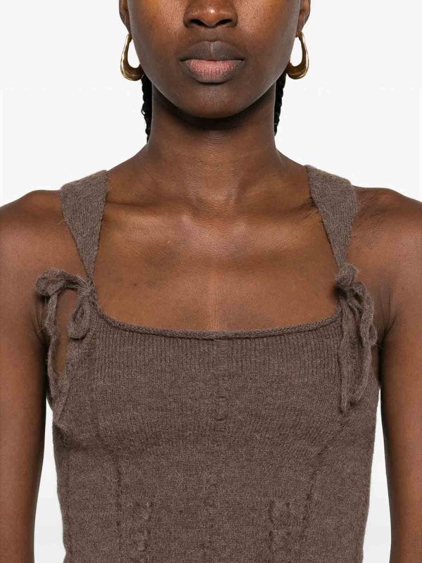 The Best Shops ANN DEMEULEMEESTER: Tops y camisetas sin mangas - Top - Marrón