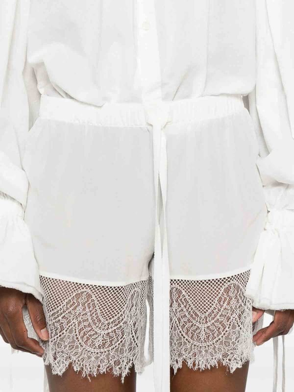 ANN DEMEULEMEESTER: トラウザーショーツ online - ショートパンツ - 白