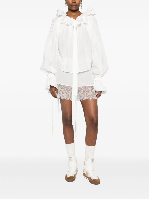 ショートパンツ - 白 shop online: ANN DEMEULEMEESTER